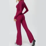 womens yoga tracksuit set long sleeve gym outfit