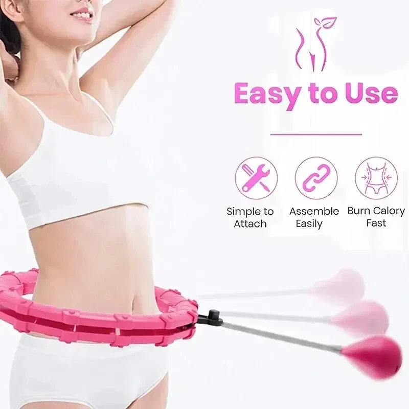 47 inch weighted hula hoop fitness waist trainer