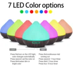 ultrasonic air humidifier essential oil diffuser led lights