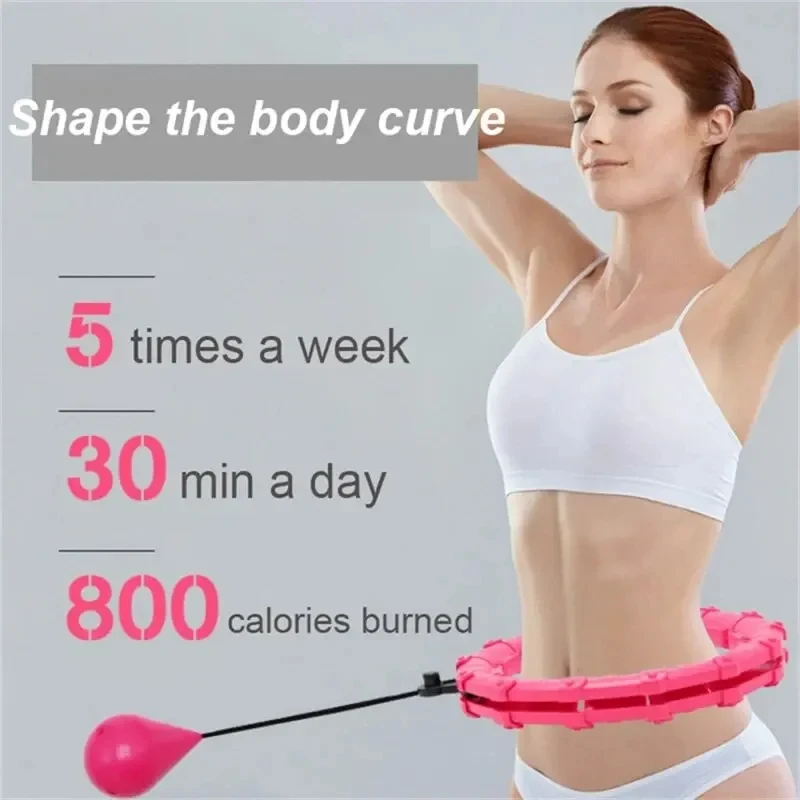47 inch weighted hula hoop fitness waist trainer
