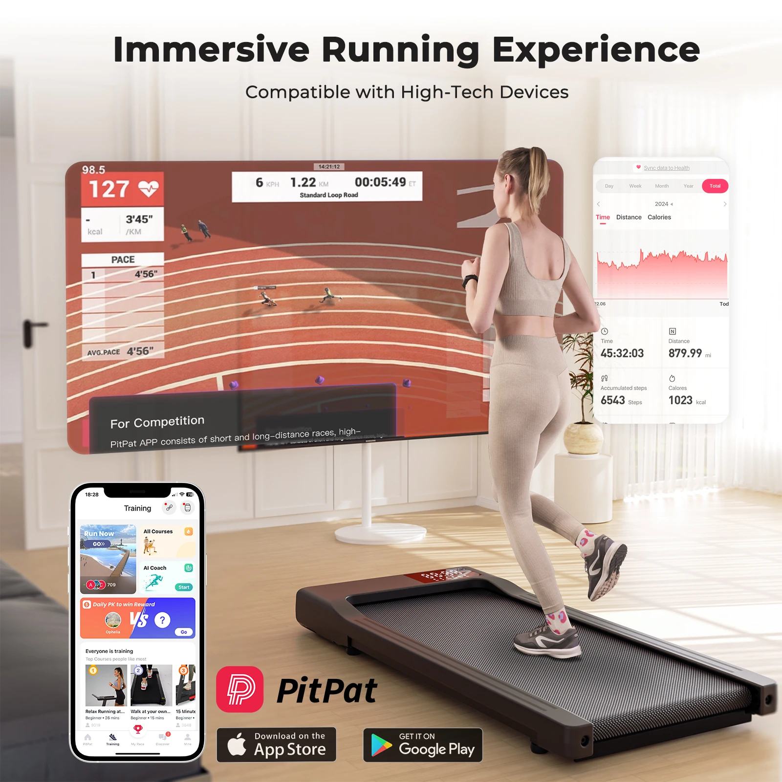 walking pad treadmill home fitness machine