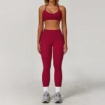 womens gym set 3pcs bra jacket leggings workout outfit