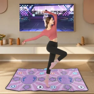 Double Users Dance Mat Game with Wireless Controller