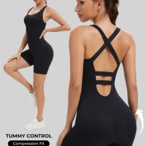 Knit Booty Lifting Bodysuit, Quick-Dry Running Yoga Outfit, Sport Pilates Gear, For Fashion Street Style Blogging Daily