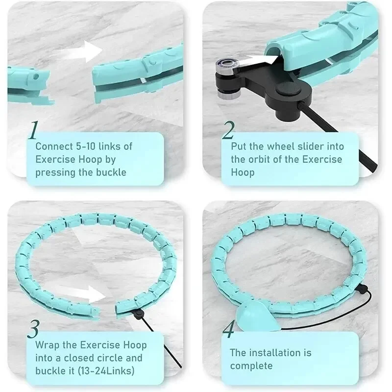 47 inch weighted hula hoop fitness waist trainer