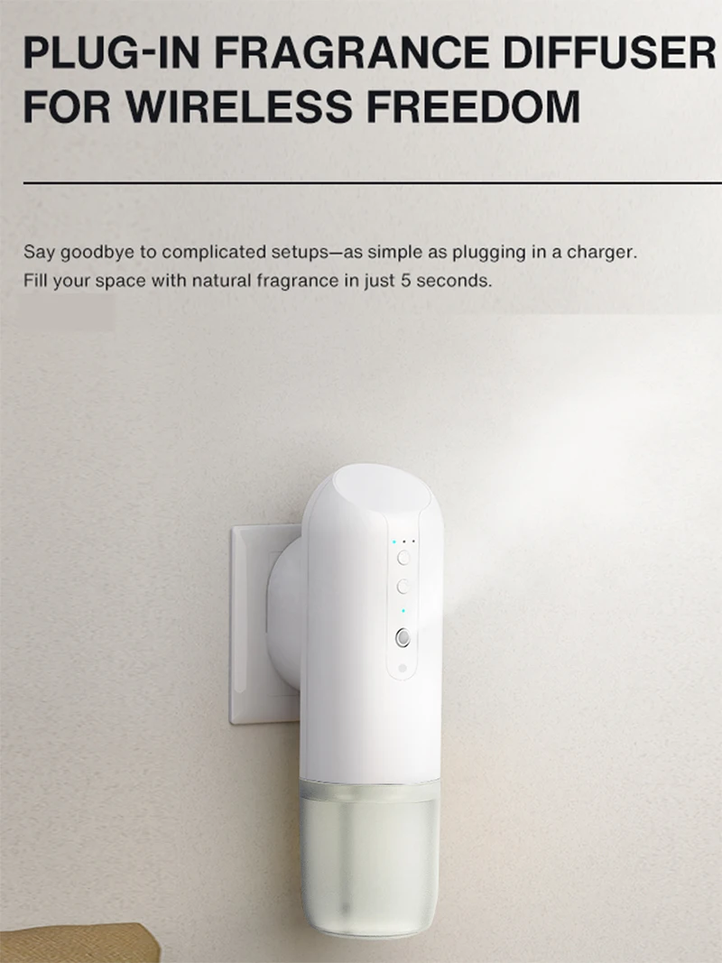 plug in wall fragrance diffuser waterless essential oil diffuser