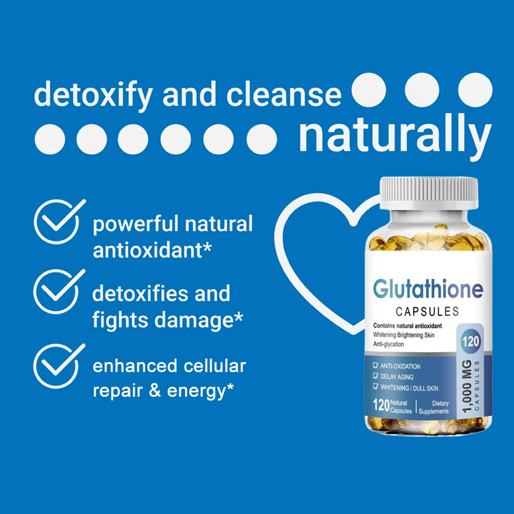 glutathione supplement 1000mg antioxidant capsules bottle