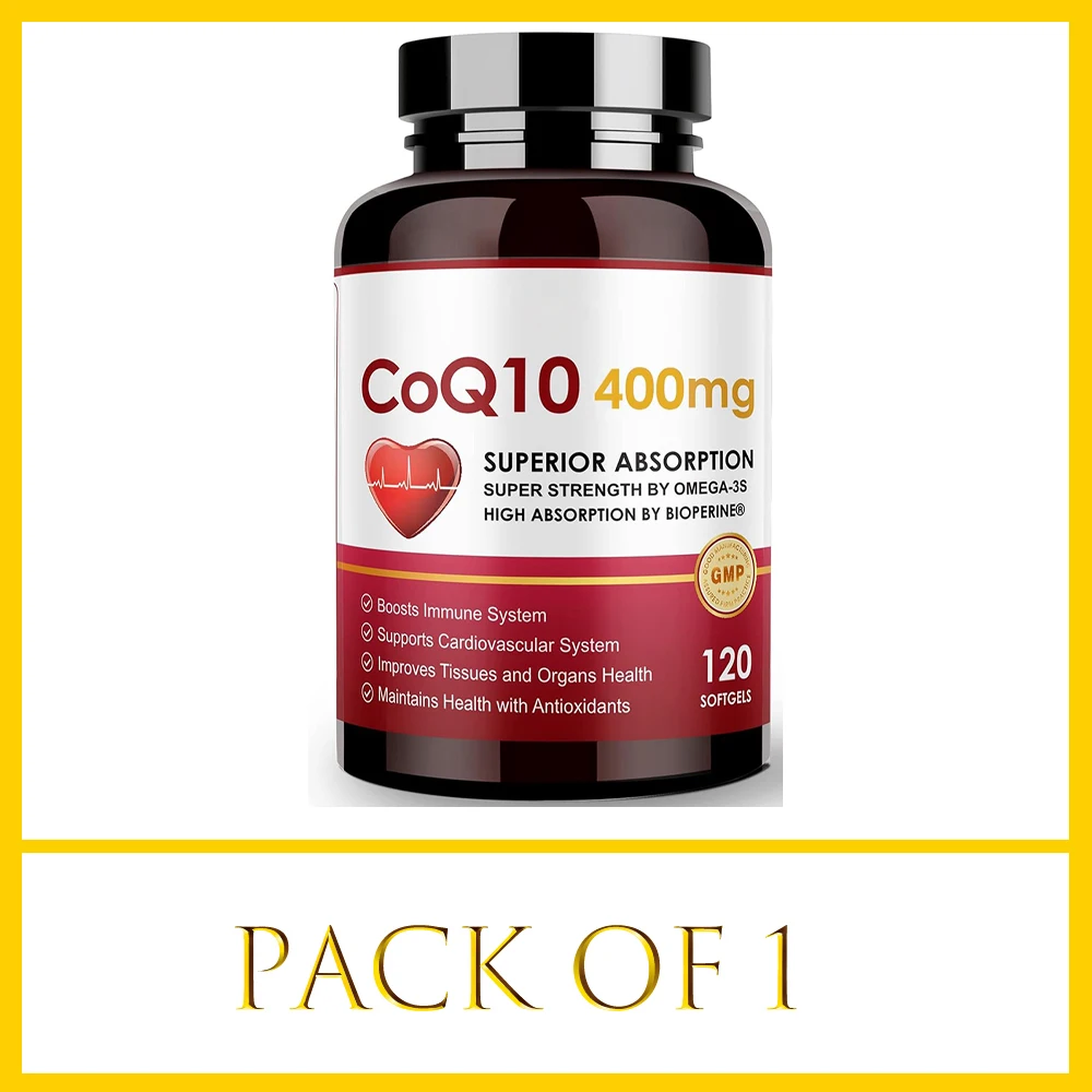 coq10 400mg softgels supplement for heart and energy support