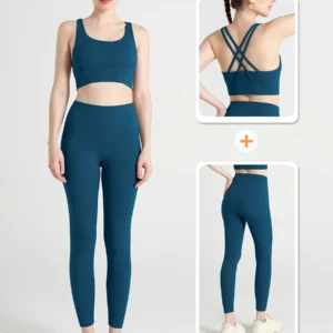 2 Piece Yoga Clothes Women's Tracksuit Athletic Wear Pilates Fitness Suit Gym Workout Push Up Clothes Sports Bra Leggings Suit