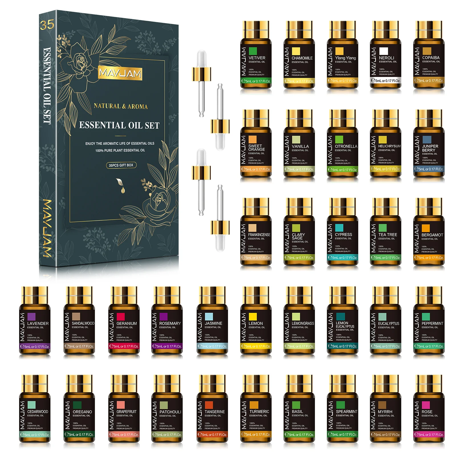 28 pcs essential oils set aromatherapy kit