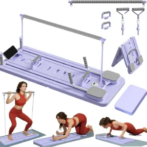 Multi Functional Pilates Board Abs Abdominal Exercise Board Fitness Resistance Bands Rebound Leg Arm Back Train For Home Office