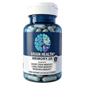 Memory 3D Brain Supplements for Memory and Focus, Vitamin B12 & B6, Folic Acid, 50 Count Capsules